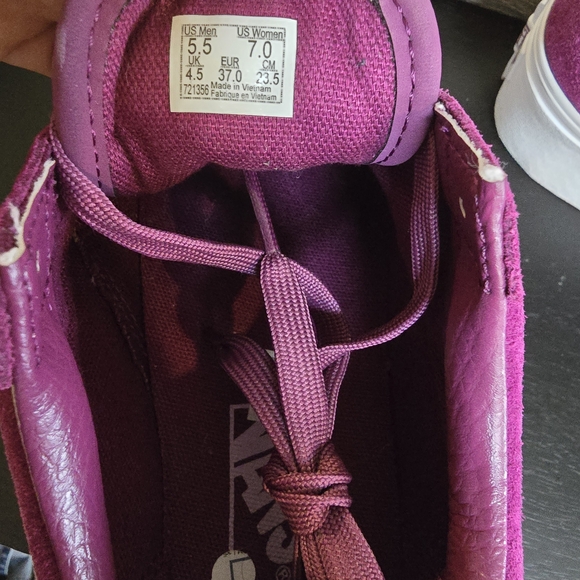 Vans Old School Stackform Platform Suede Purple Size 7 - Picture 4 of 6